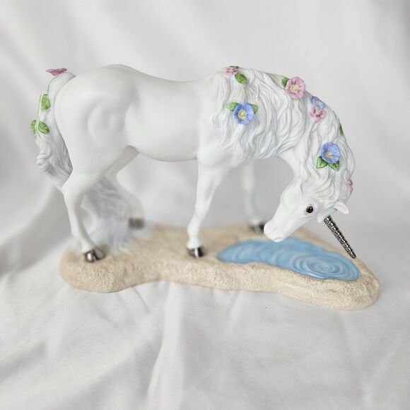 Other - Vintage Princeton Gallery “Love’s Purity” Porcelain Unicorn Figurine 1991 Silver